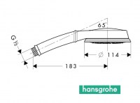 MEDIDAS TELEDUCHA 100 MULTI CROMA CLASSIC HANSGROHE